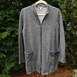 Eileen Fisher Organic Cotton Terry Stand Collar Jacket